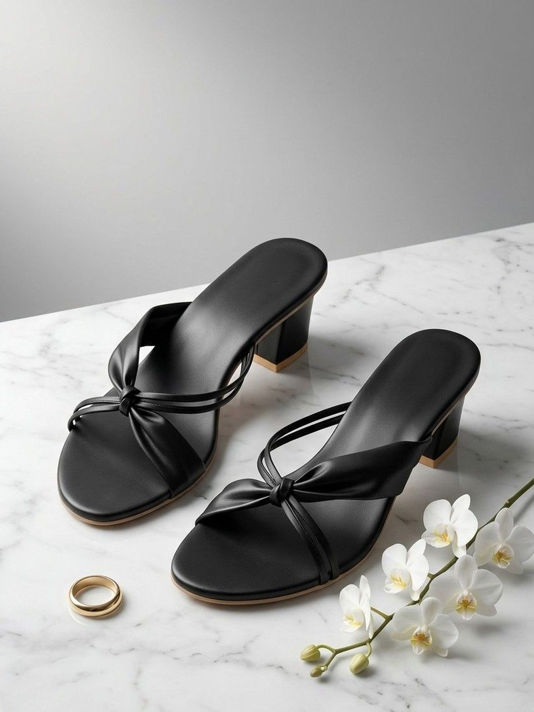 Dot21 Block Mules with Bows