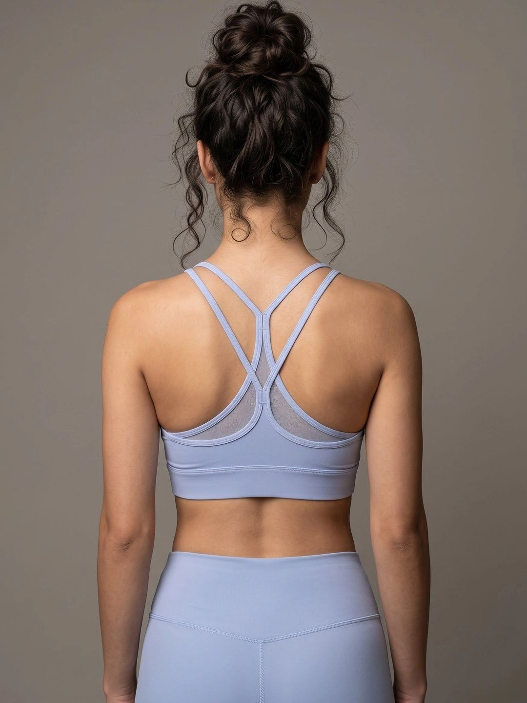 Luella Seamless Soft Padded Mesh Racerback High Impact Sports Bra