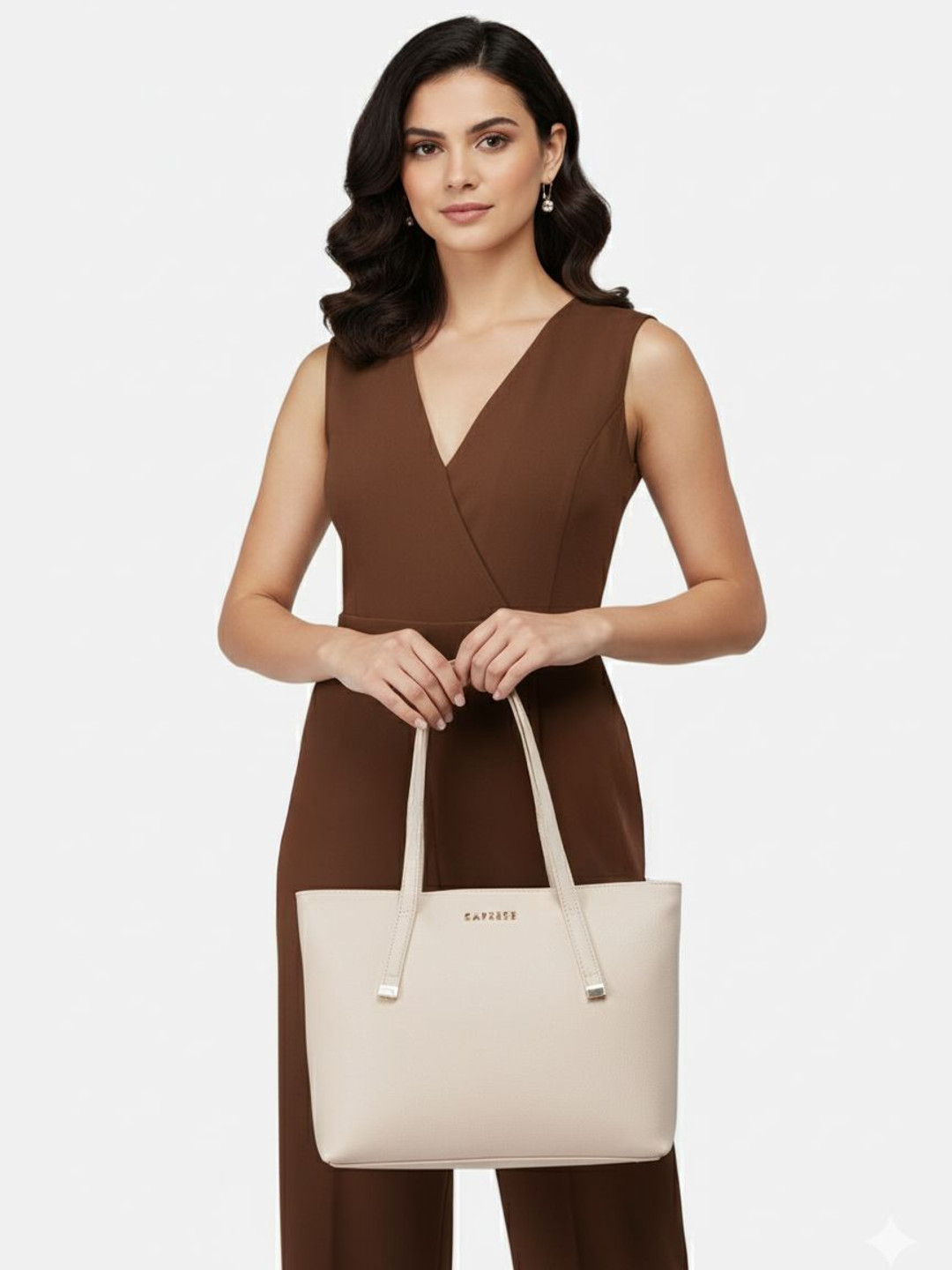 Caprese Textured Structured Shoulder Bag