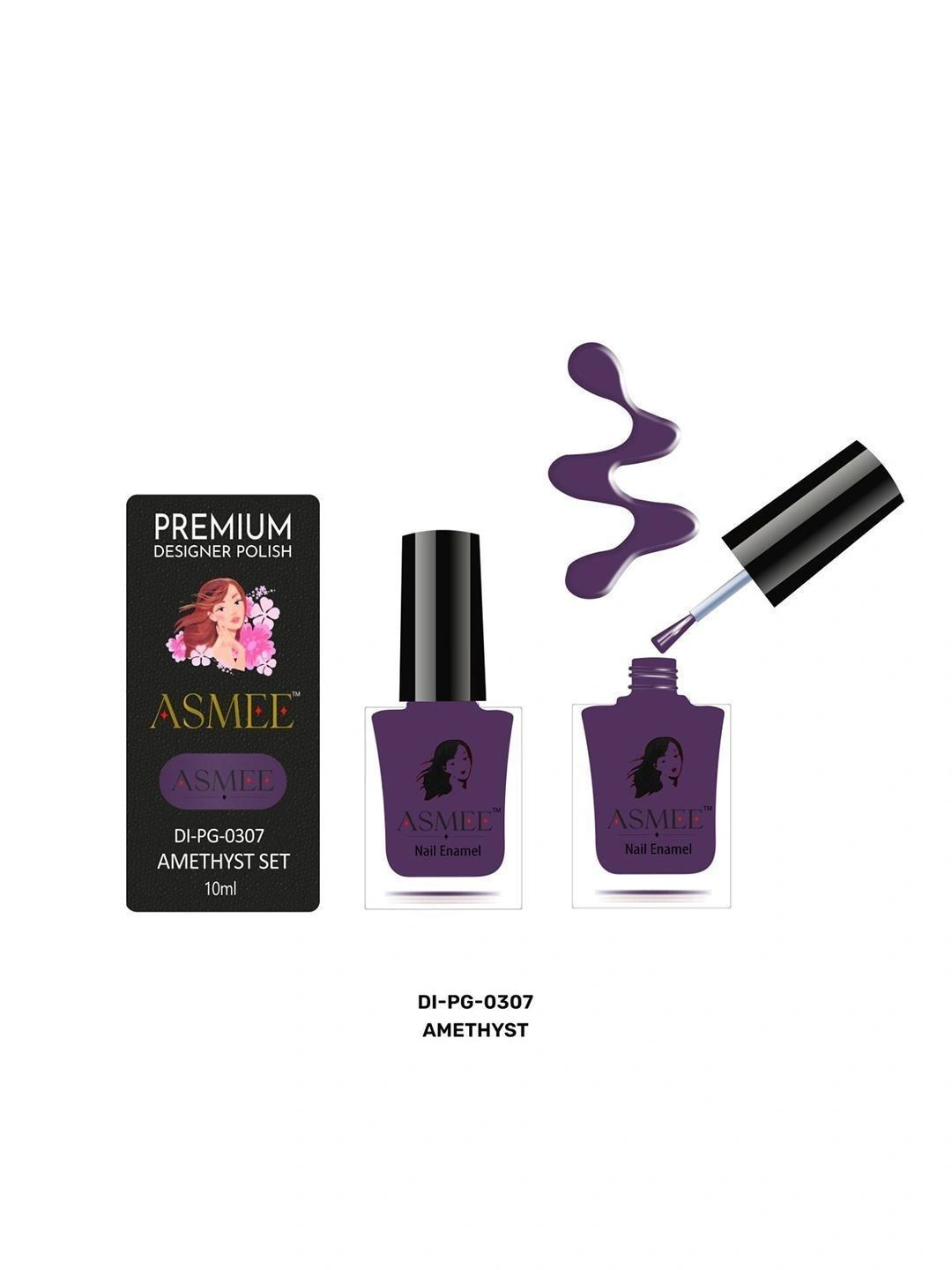 ASMEE Premium Gel Nail Enamel - 10 ml - Amethyst