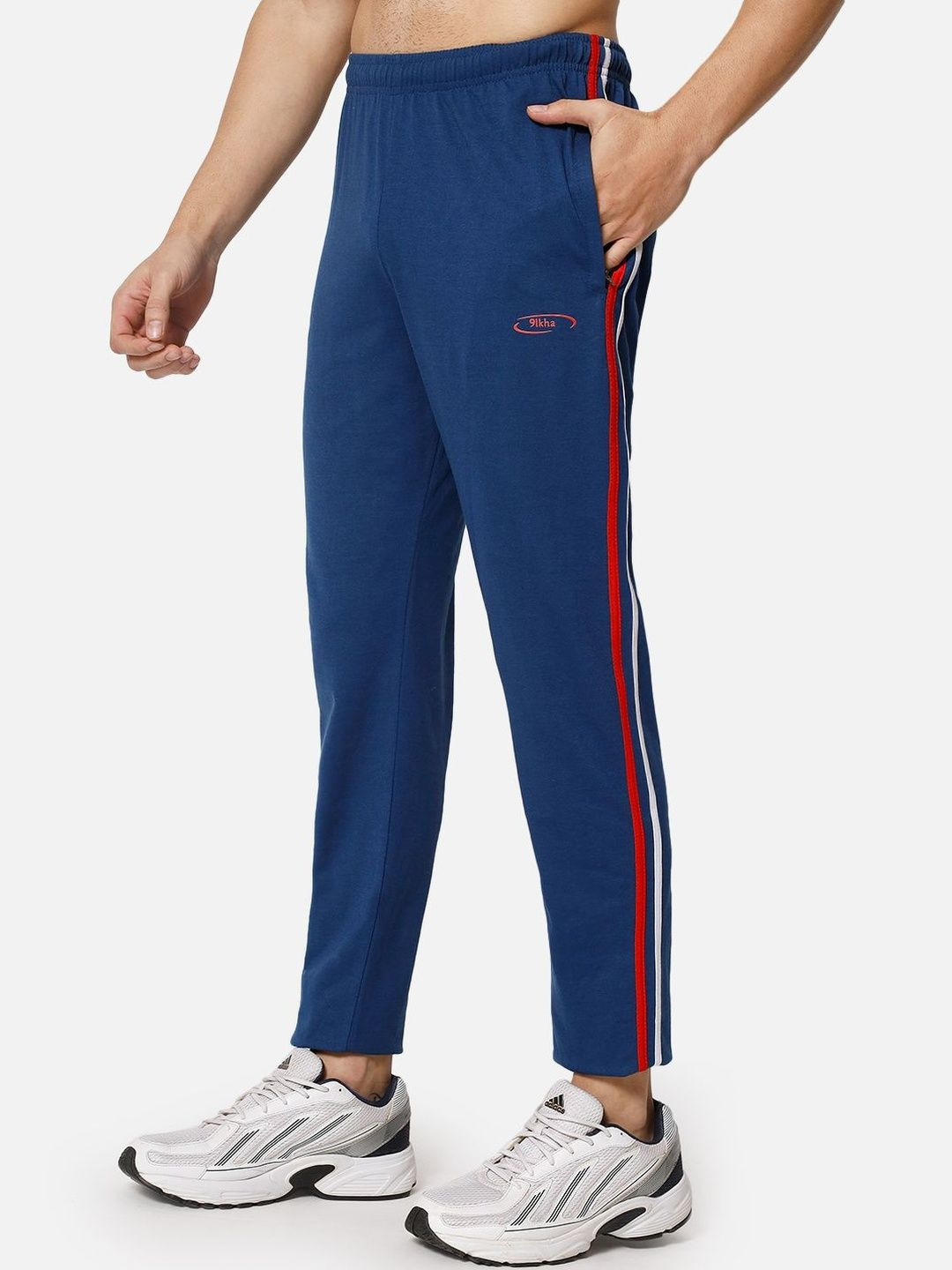 9LKHA Men Mid-Rise Track Pants