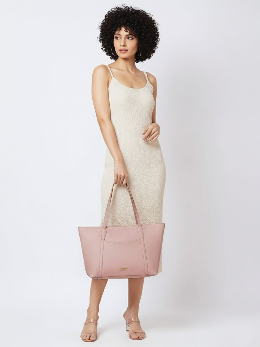 Caprese Jimny Textured Medium Structured Shoulder Bag
