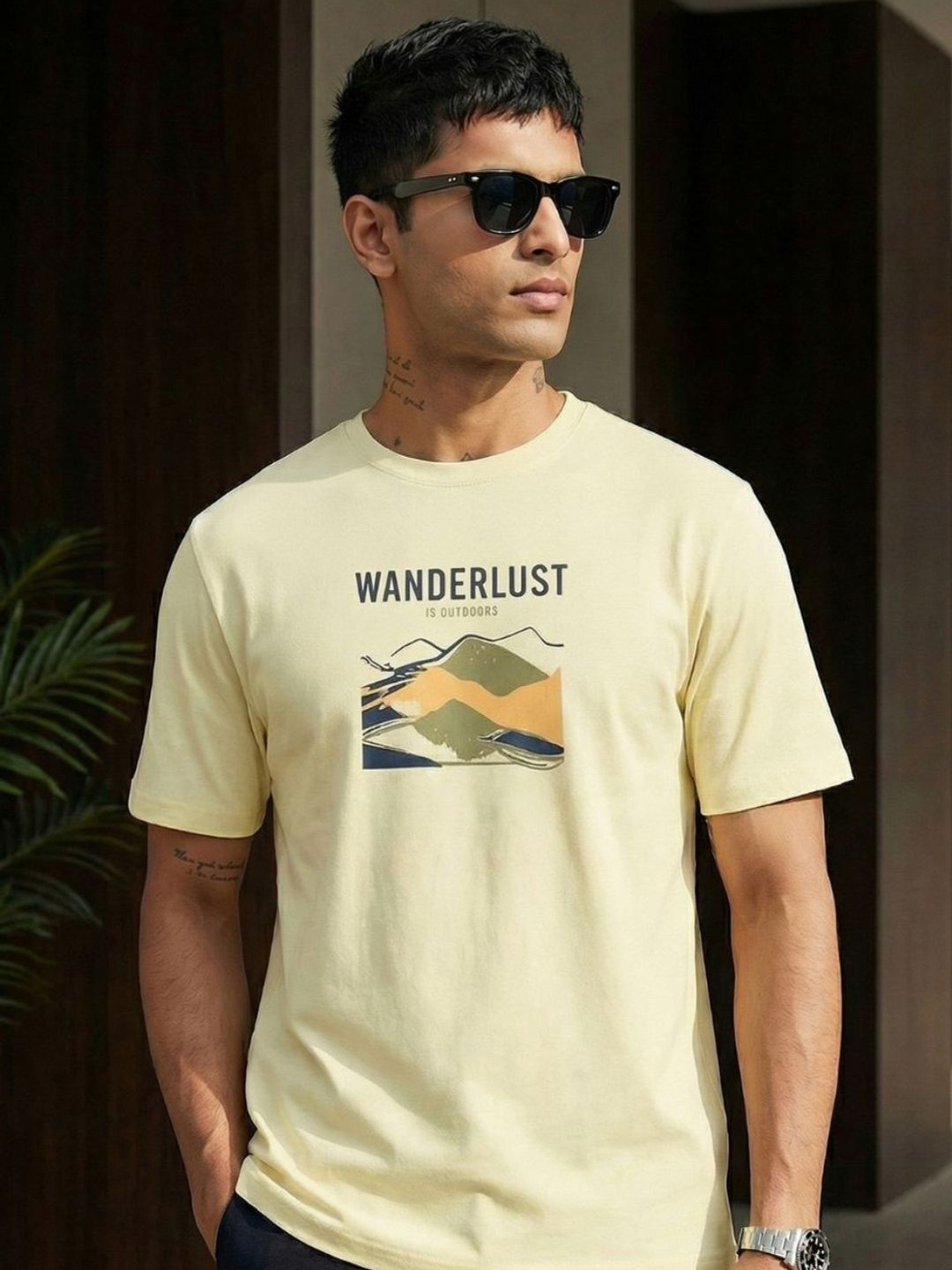 RAAX Men Printed Pure Cotton T-shirt
