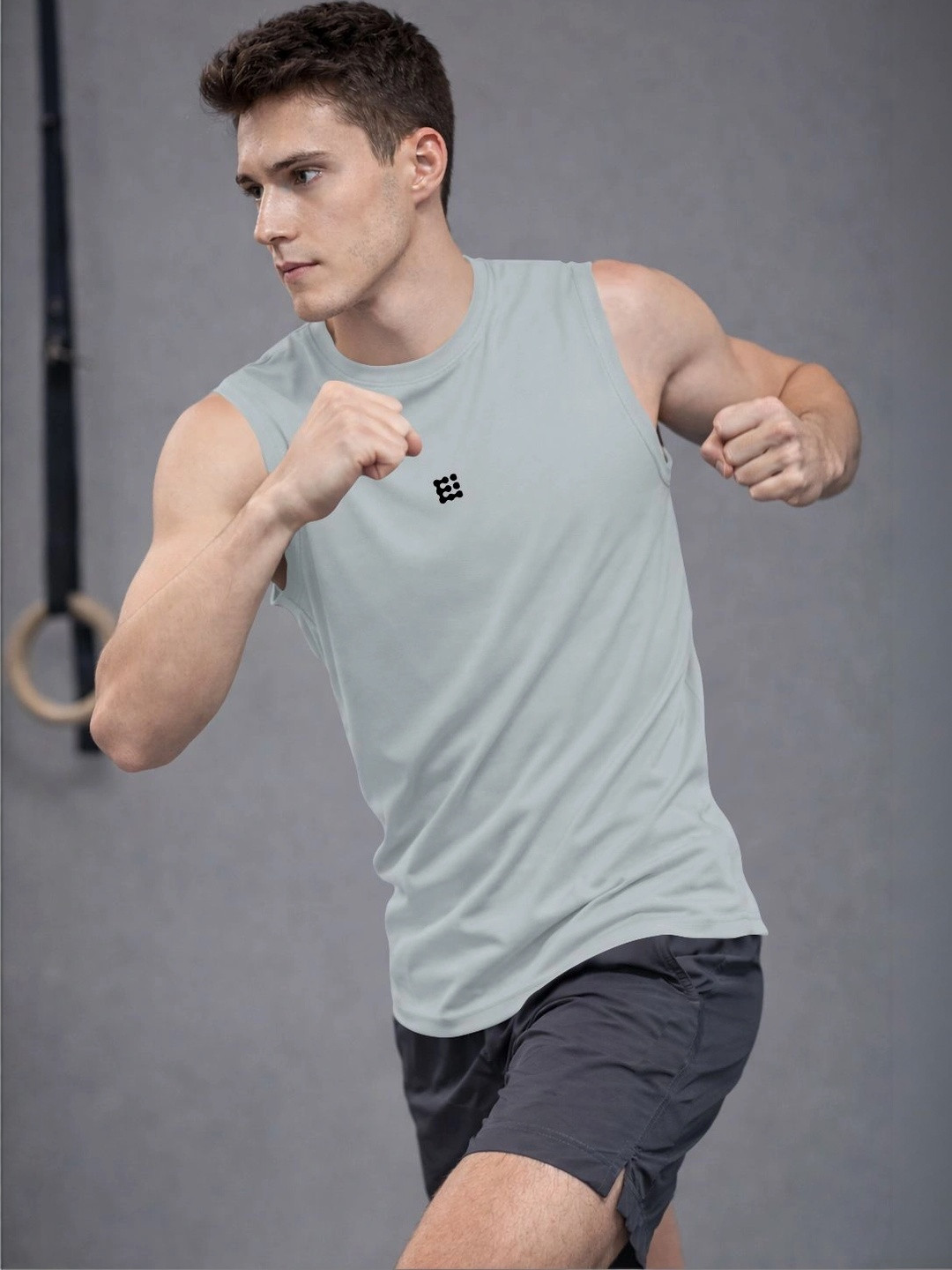 ENRIZZ X FITNESS EXCHANGE Men Typography Printed Dri-FIT T-shirt