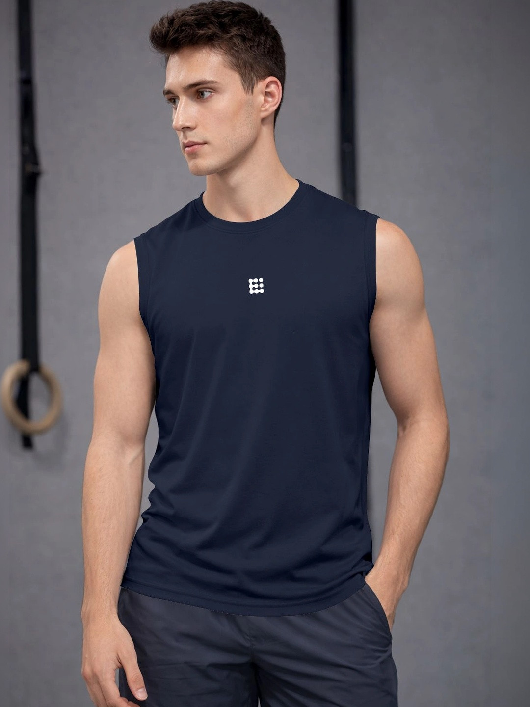 ENRIZZ X FITNESS EXCHANGE Men Typography Printed Dri-FIT T-shirt