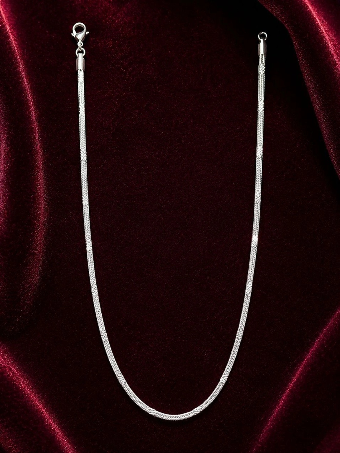 Rhodium-Plated SS316 Snake Chain Necklace
