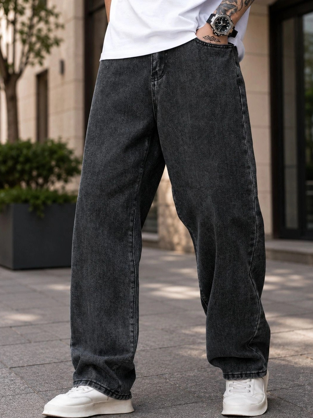 VORNIX DENIM Men Relaxed Fit Mid-Rise Stretchable Denim Jeans