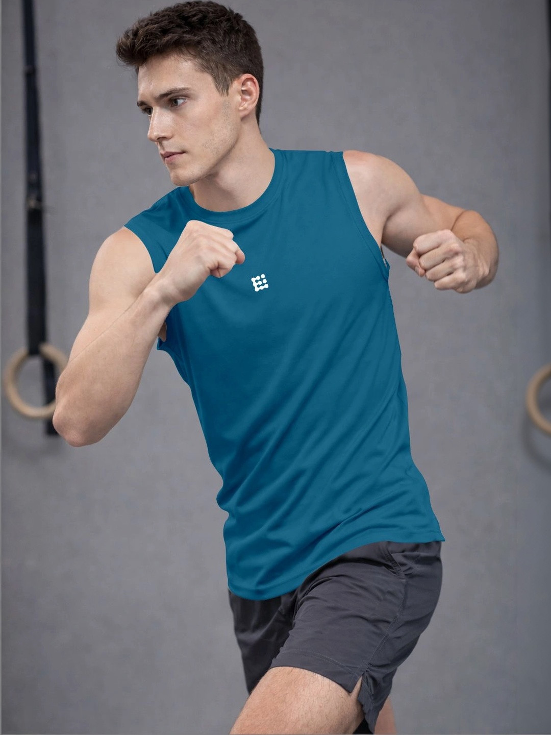 ENRIZZ X FITNESS EXCHANGE Men Typography Printed Dri-FIT T-shirt