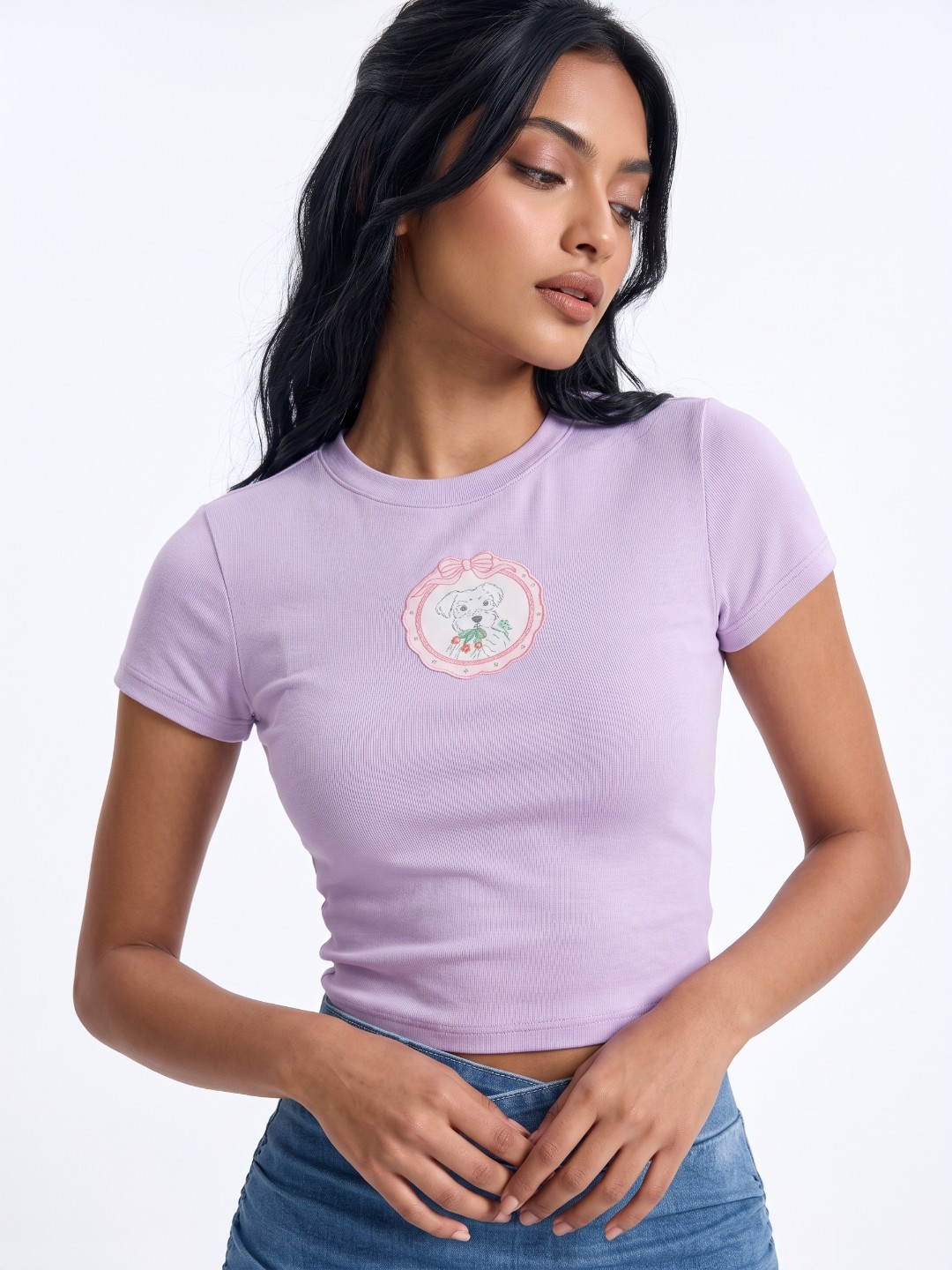 glitchez Graphic Printed Slim Fit T-shirt