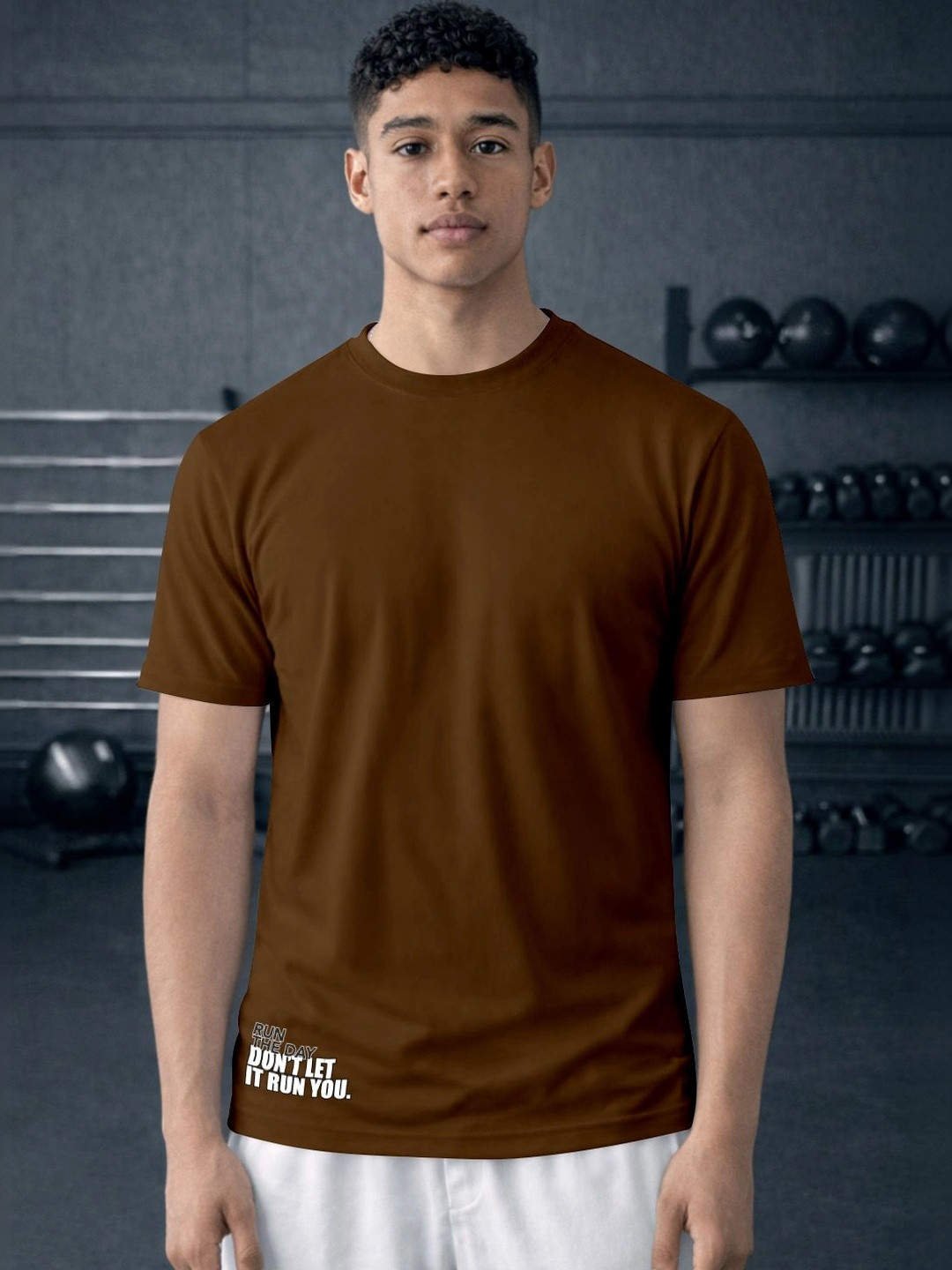 ENRIZZ X FITNESS EXCHANGE Men Typography Printed Dri-FIT T-shirt