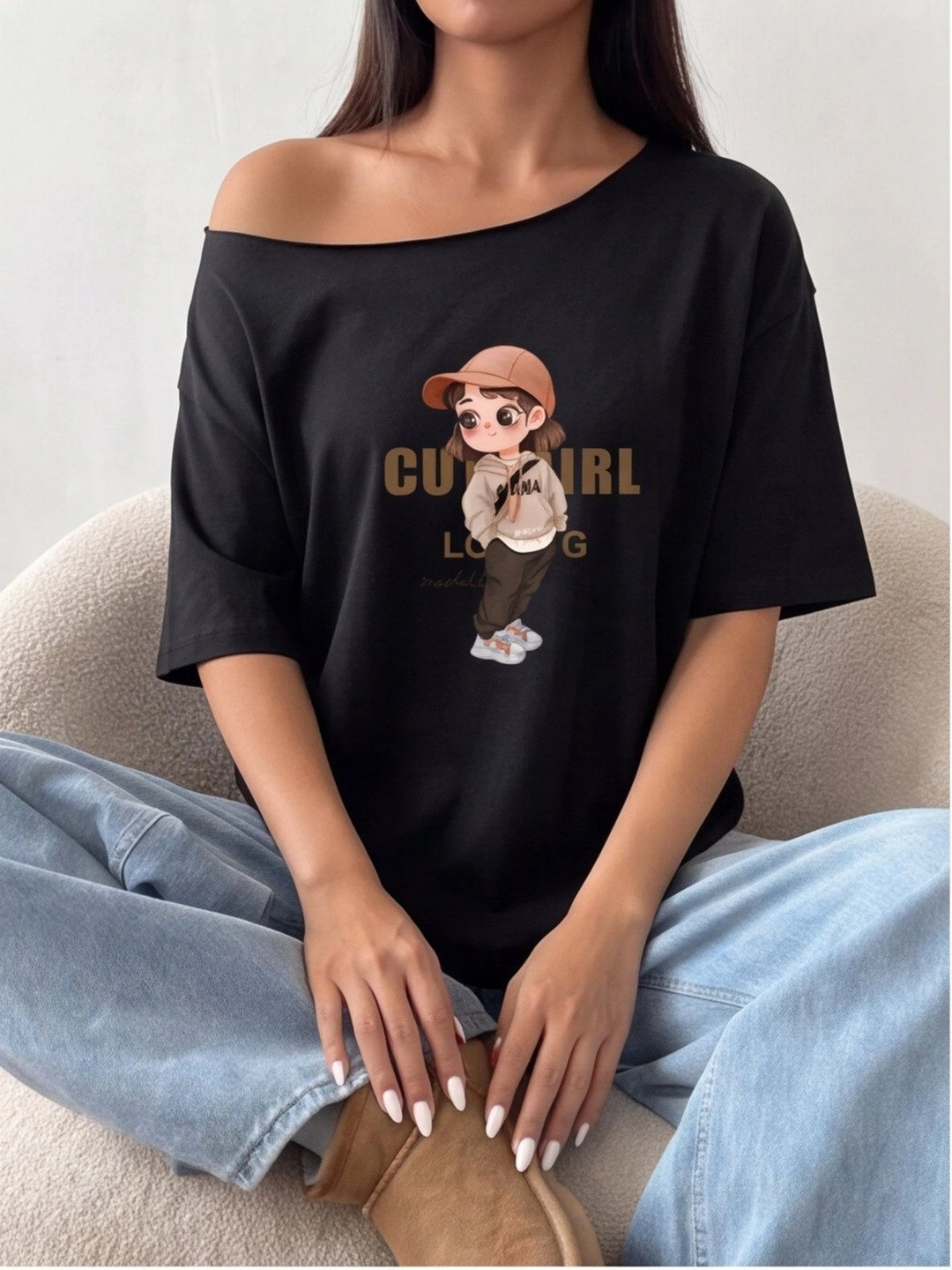 Calm Down Women Printed T-shirt