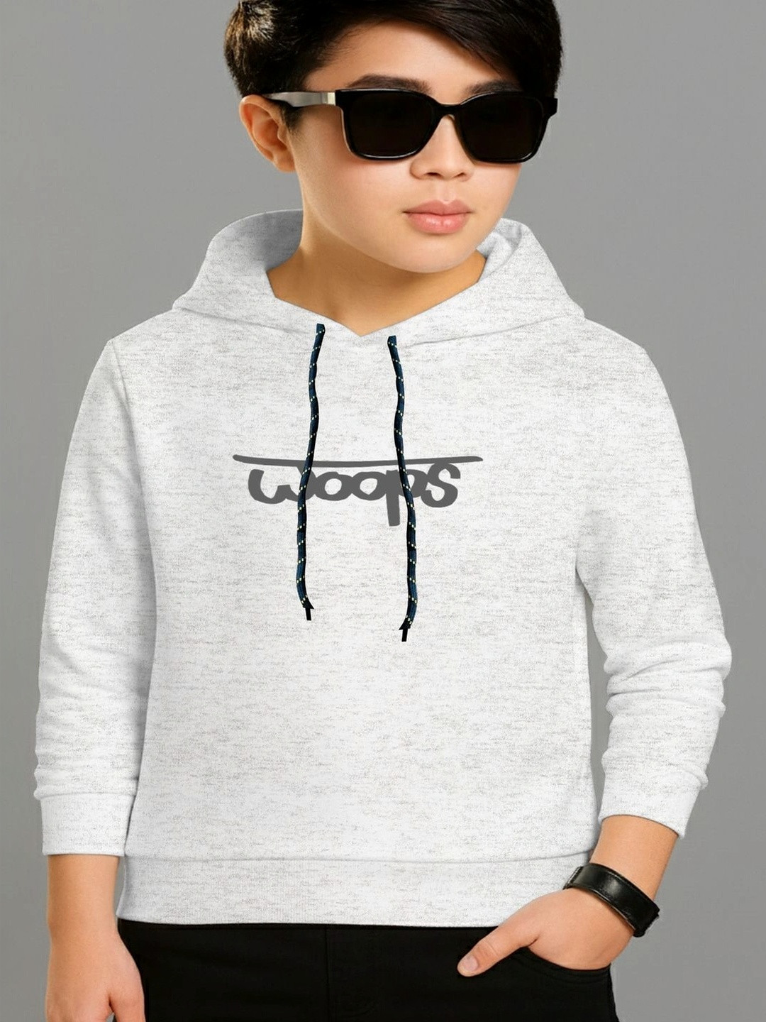 Triptee Boys Printed Hooded Sweatshirt