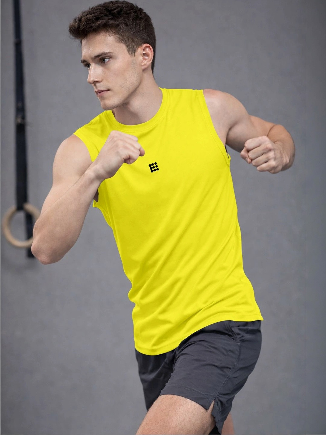 ENRIZZ X FITNESS EXCHANGE Men Typography Printed Dri-FIT T-shirt