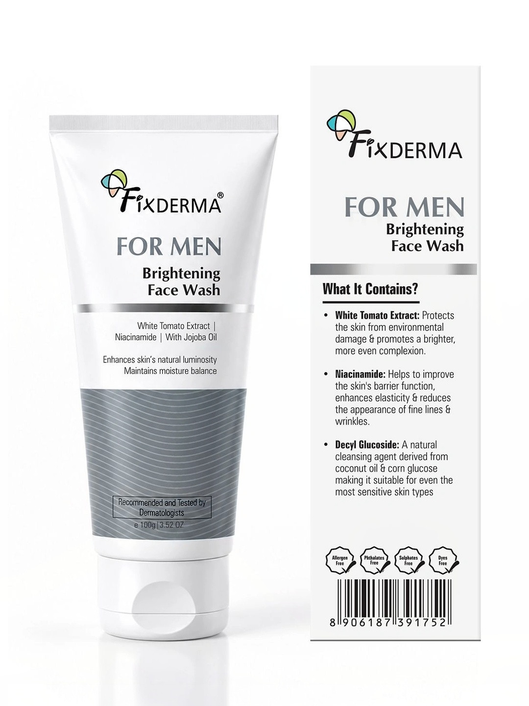 FIXDERMA Brightening & Cleansing Face Wash |Niacinamide With Jojoba Oil - 100 g