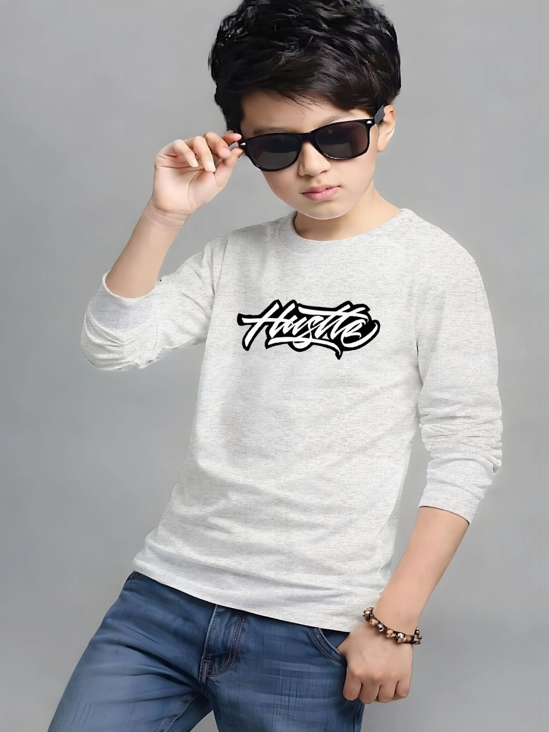 Triptee Boys Typography Printed T-shirt