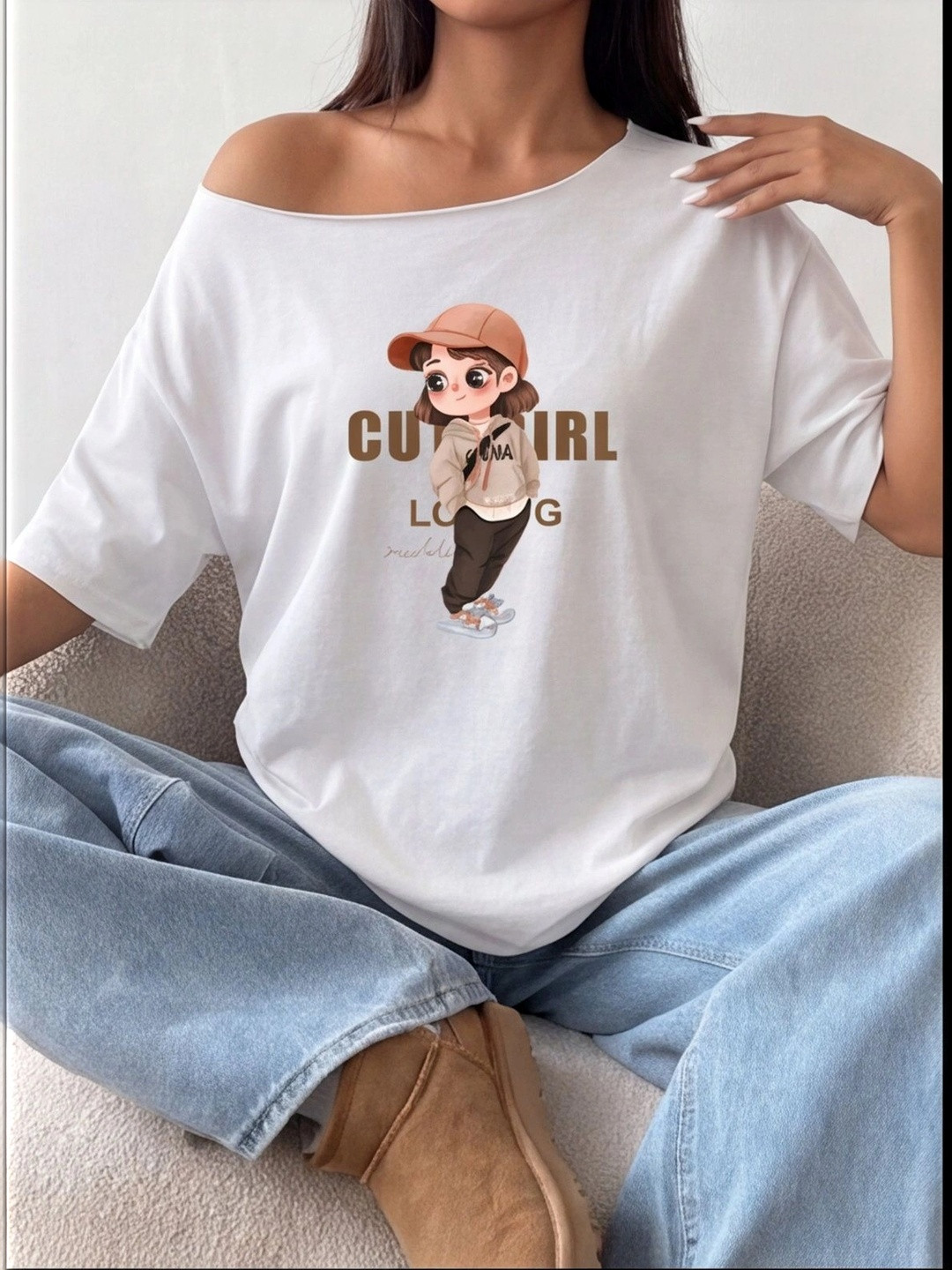 Calm Down Women Printed T-shirt
