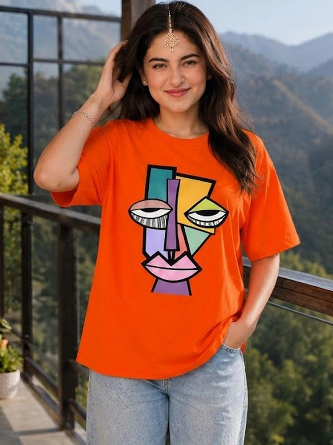 TQH Women Printed T-shirt
