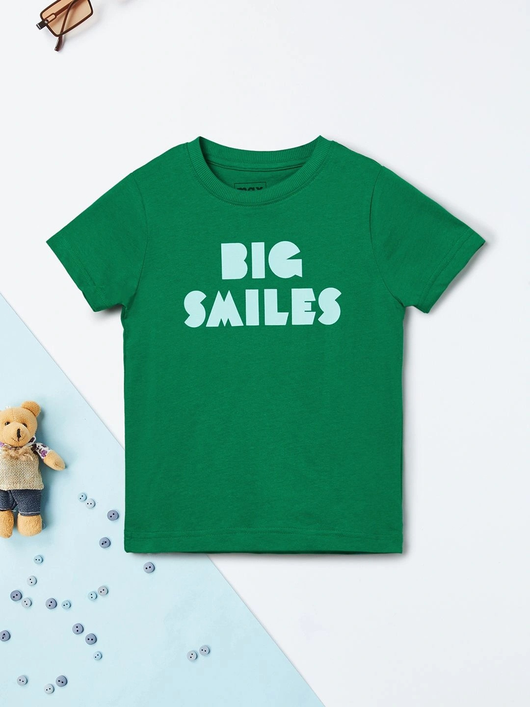 max Boys Typography Printed T-shirt