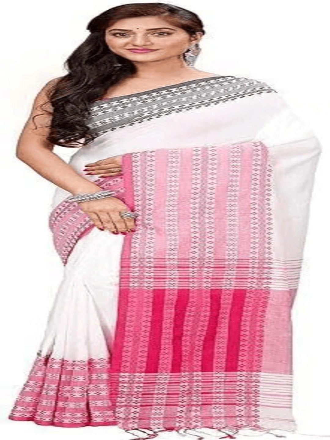 Zayraa Woven Design Pure Cotton Khadi Saree