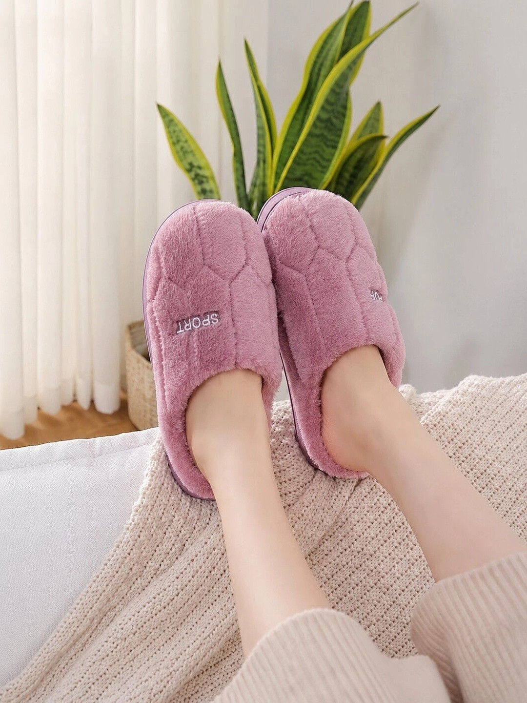 SZN Soft Plush Cushioned House Slippers