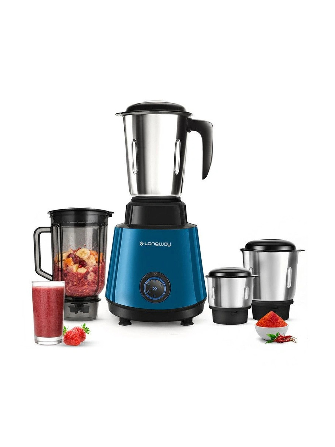 Longway Roto Max Blue & Black Upto 750W Max Output 4 Jars