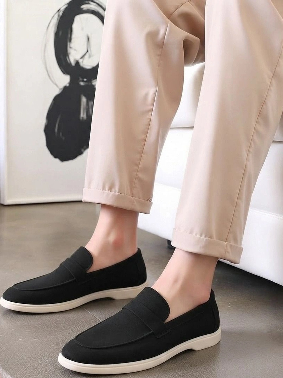 glitchez Round Toe Loafers