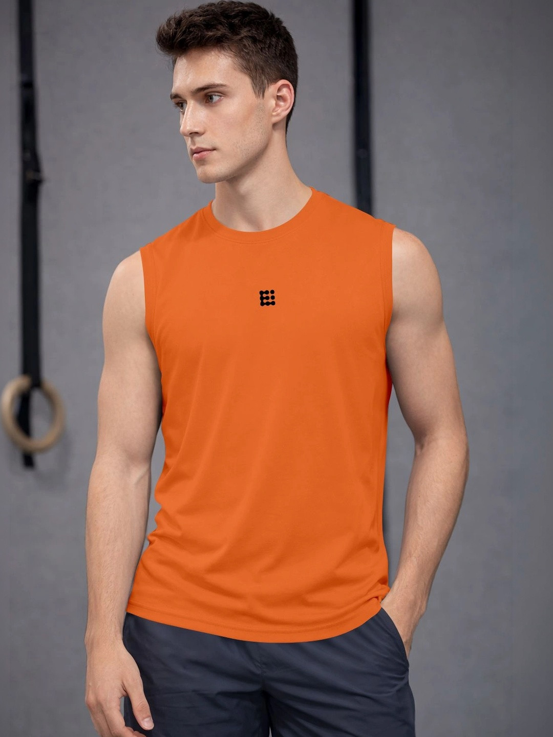 ENRIZZ X FITNESS EXCHANGE Men Typography Printed Dri-FIT T-shirt