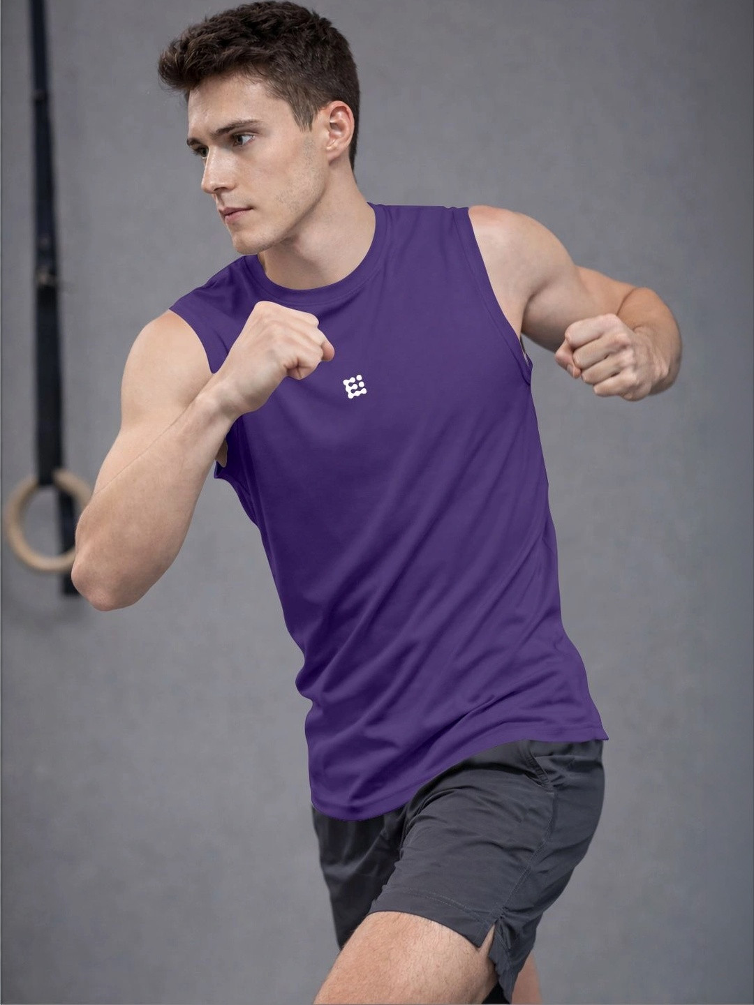 ENRIZZ X FITNESS EXCHANGE Men Typography Printed Dri-FIT T-shirt