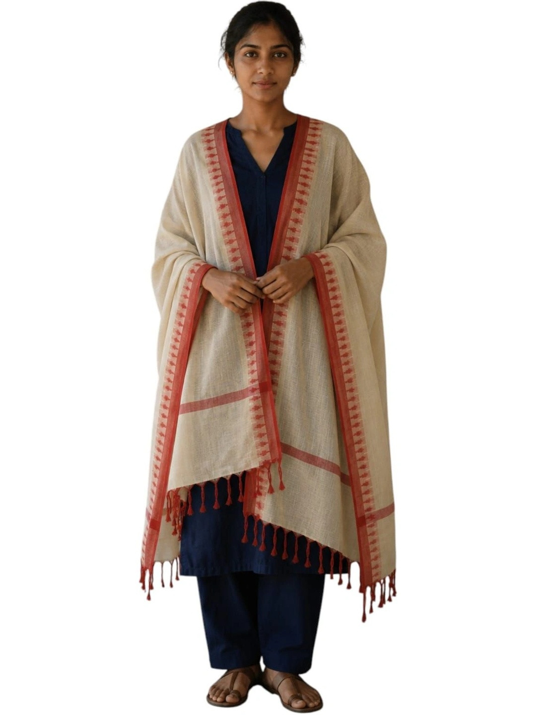 TASKEEN Ethnic Motifs Woven Design Dupatta
