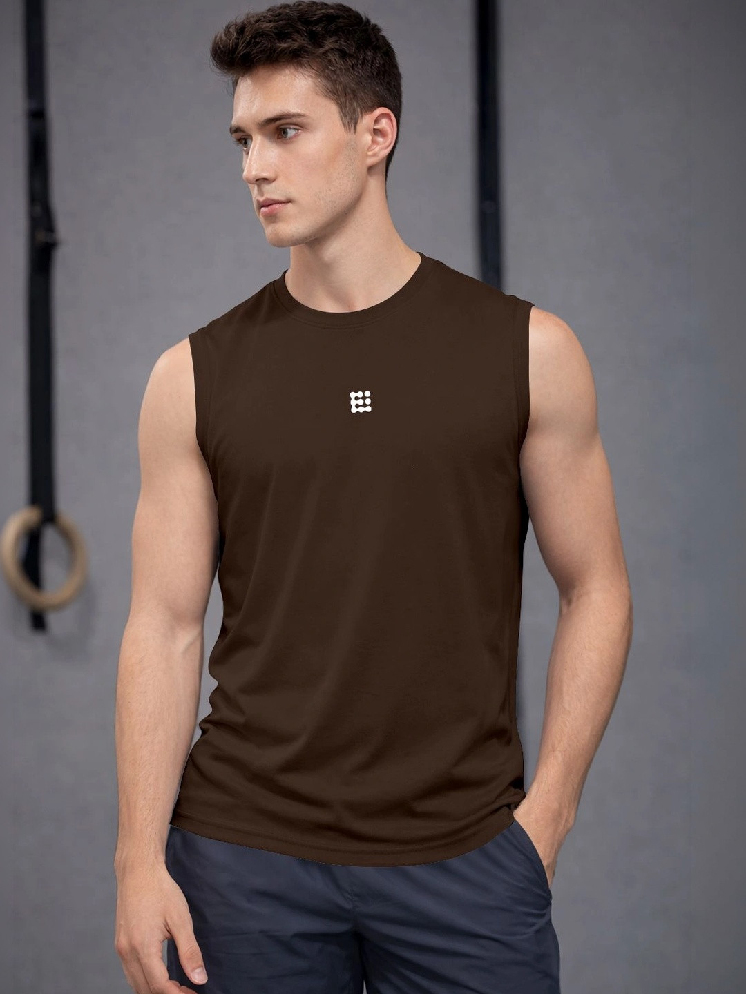 ENRIZZ X FITNESS EXCHANGE Men Typography Printed Dri-FIT T-shirt