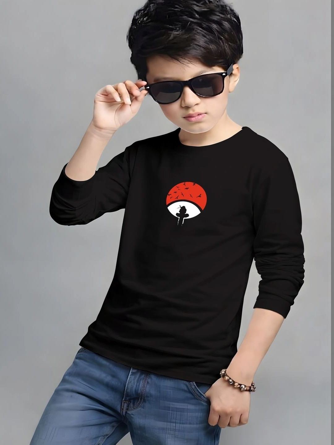 Triptee Boys Printed Round Neck Long Sleeves T-shirt