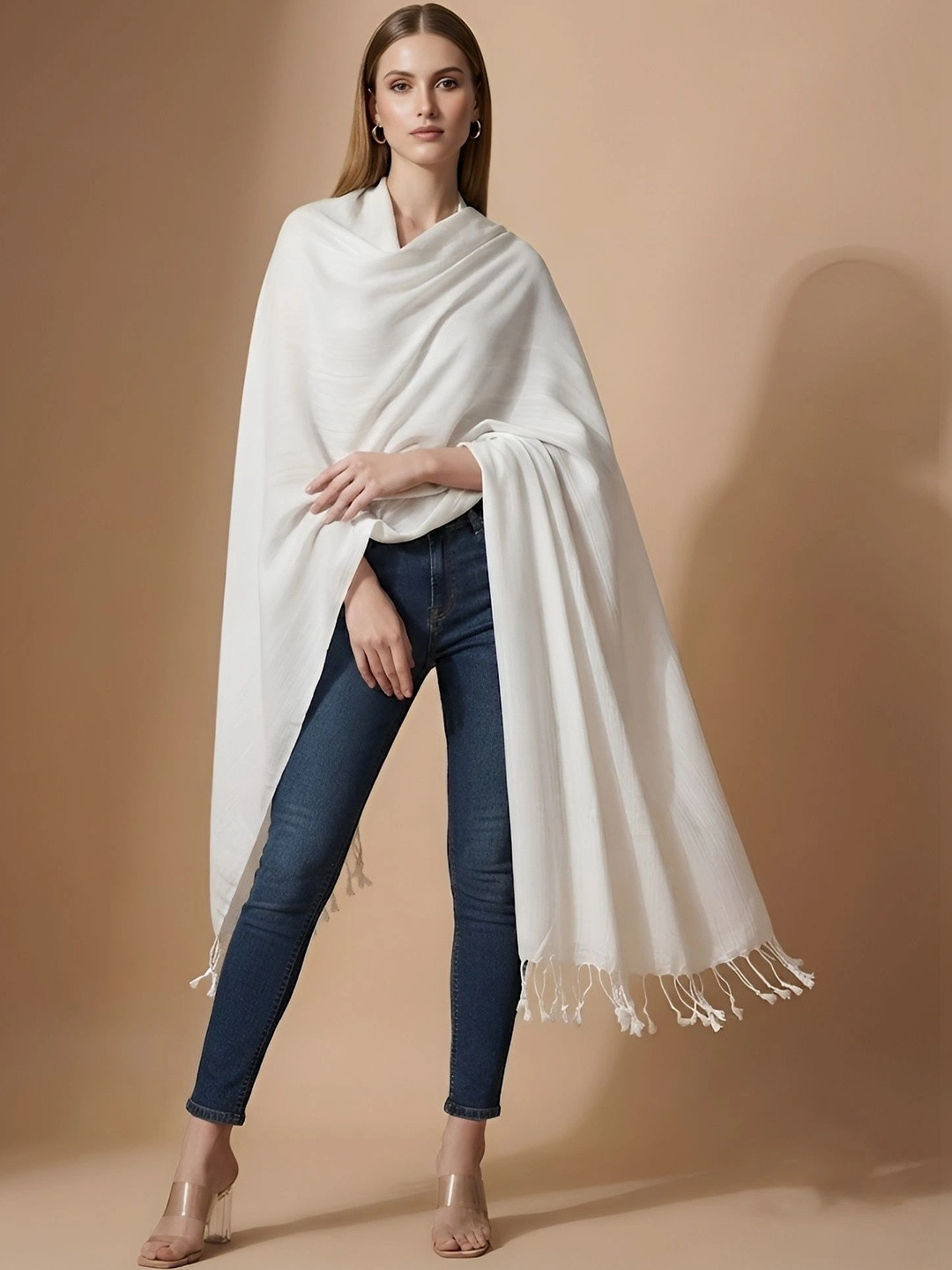 MUFFLY Women Woven Design Stole