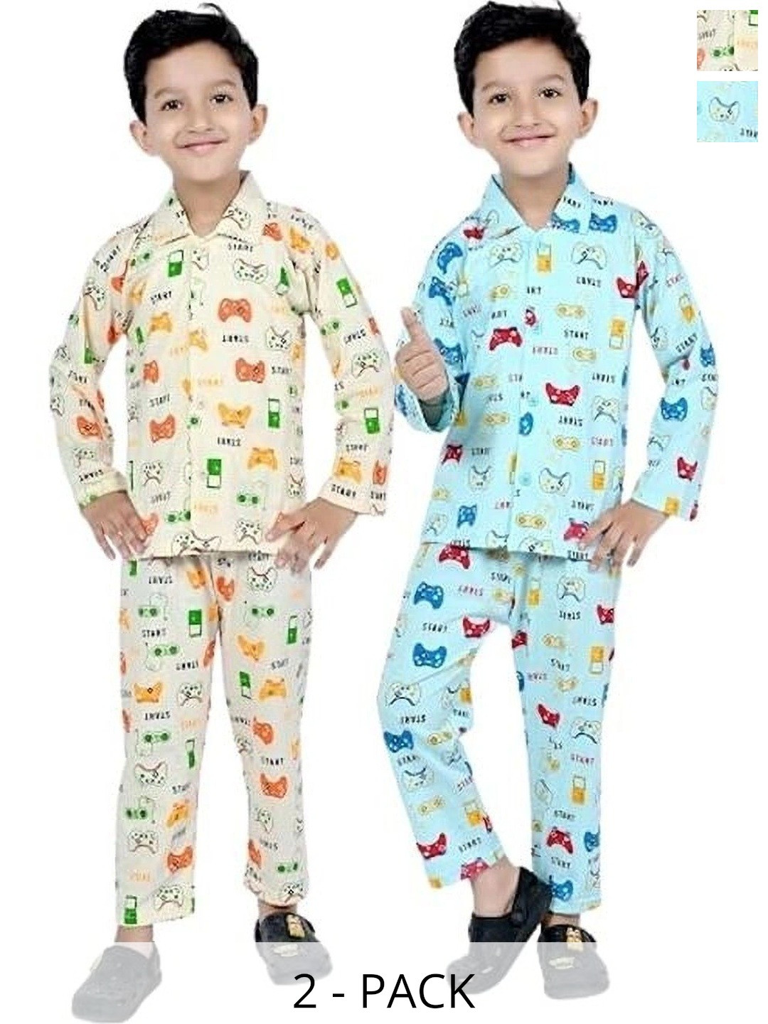 Wearpark Unisex Kids Printed Maxi Nightdress
