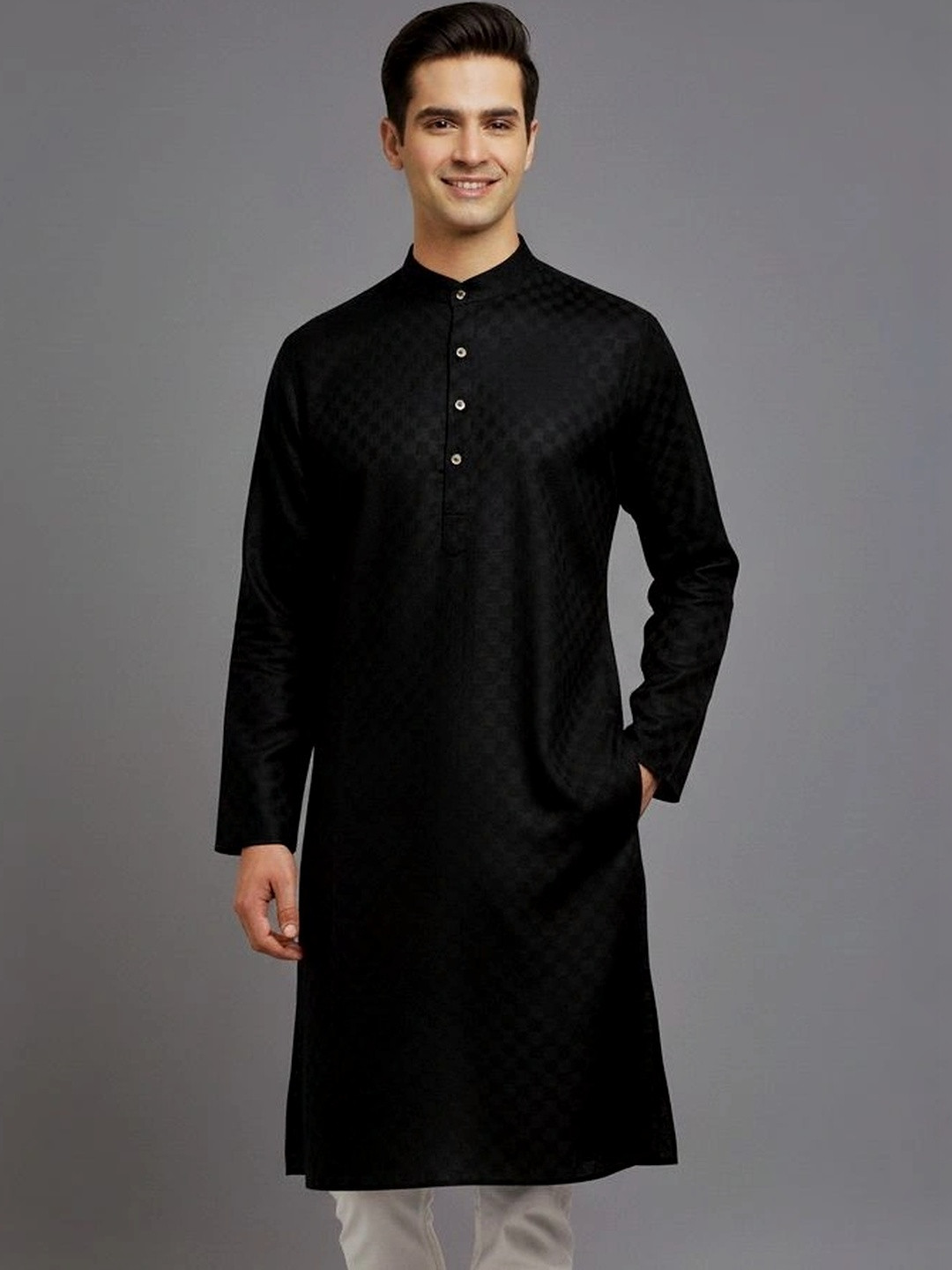 Tibra Collection Men Jacquard Kurta