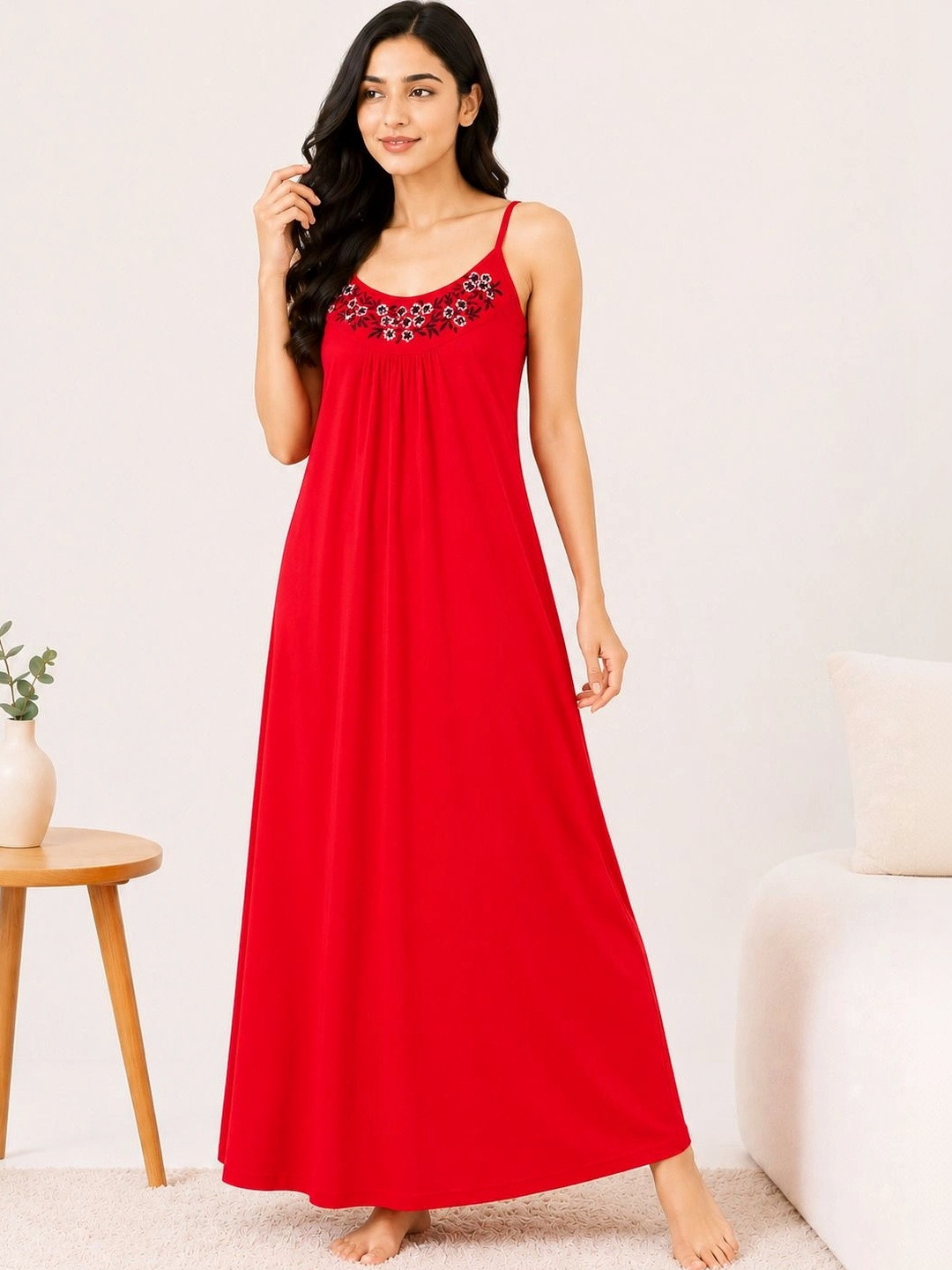 Sukhraa Embroidered Maxi Nightdress