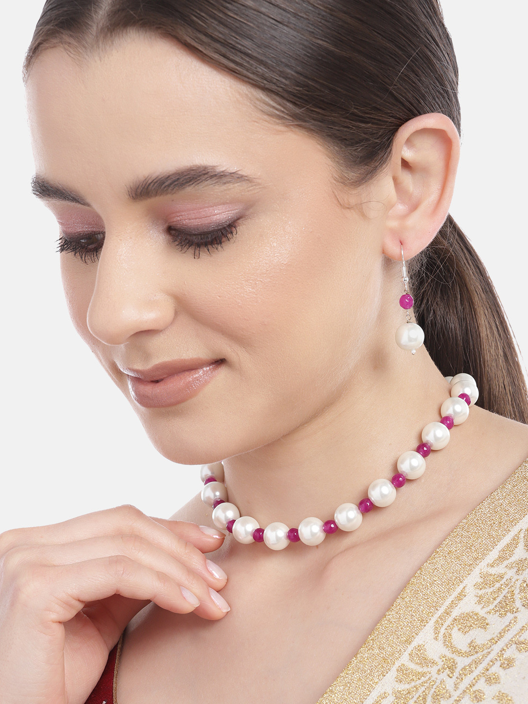 Anouk Pearl Jewellery Set