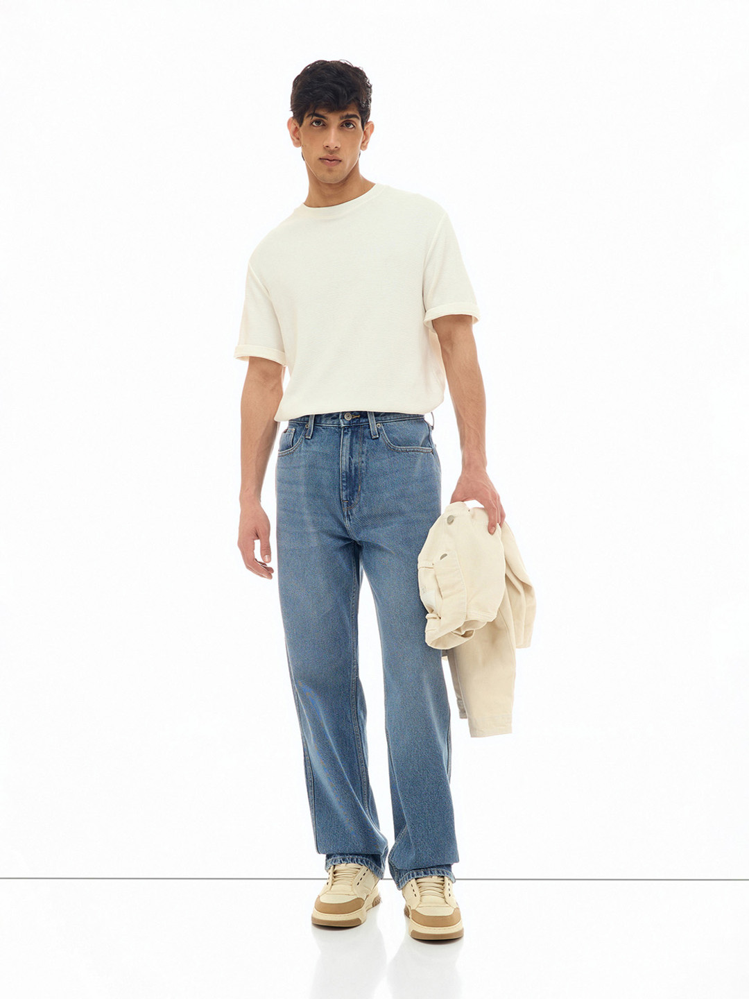 Flying Machine Men Relaxed Fit Mid-Rise Light Fade Stretchable Jeans