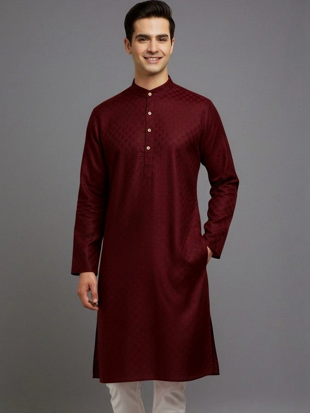 Tibra Collection Men Jacquard Kurta