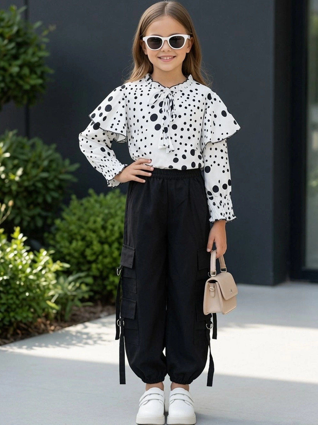Cutiekins Girls Printed Top with Trousers