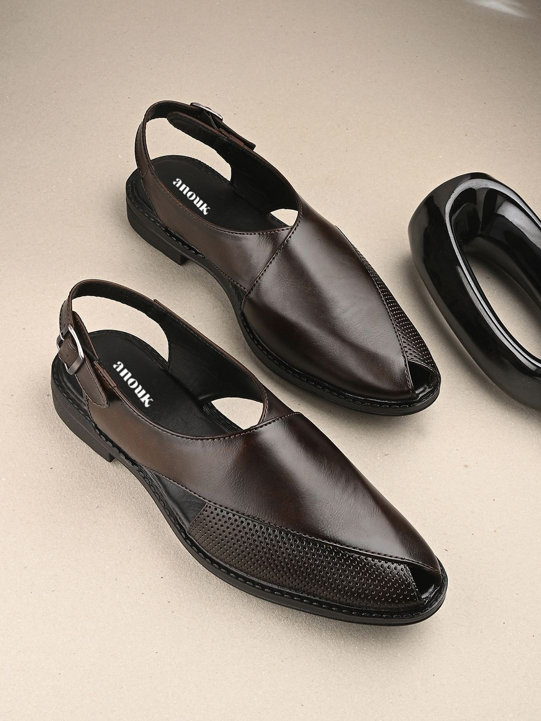 Anouk Men PU Shoe-Style Sandals