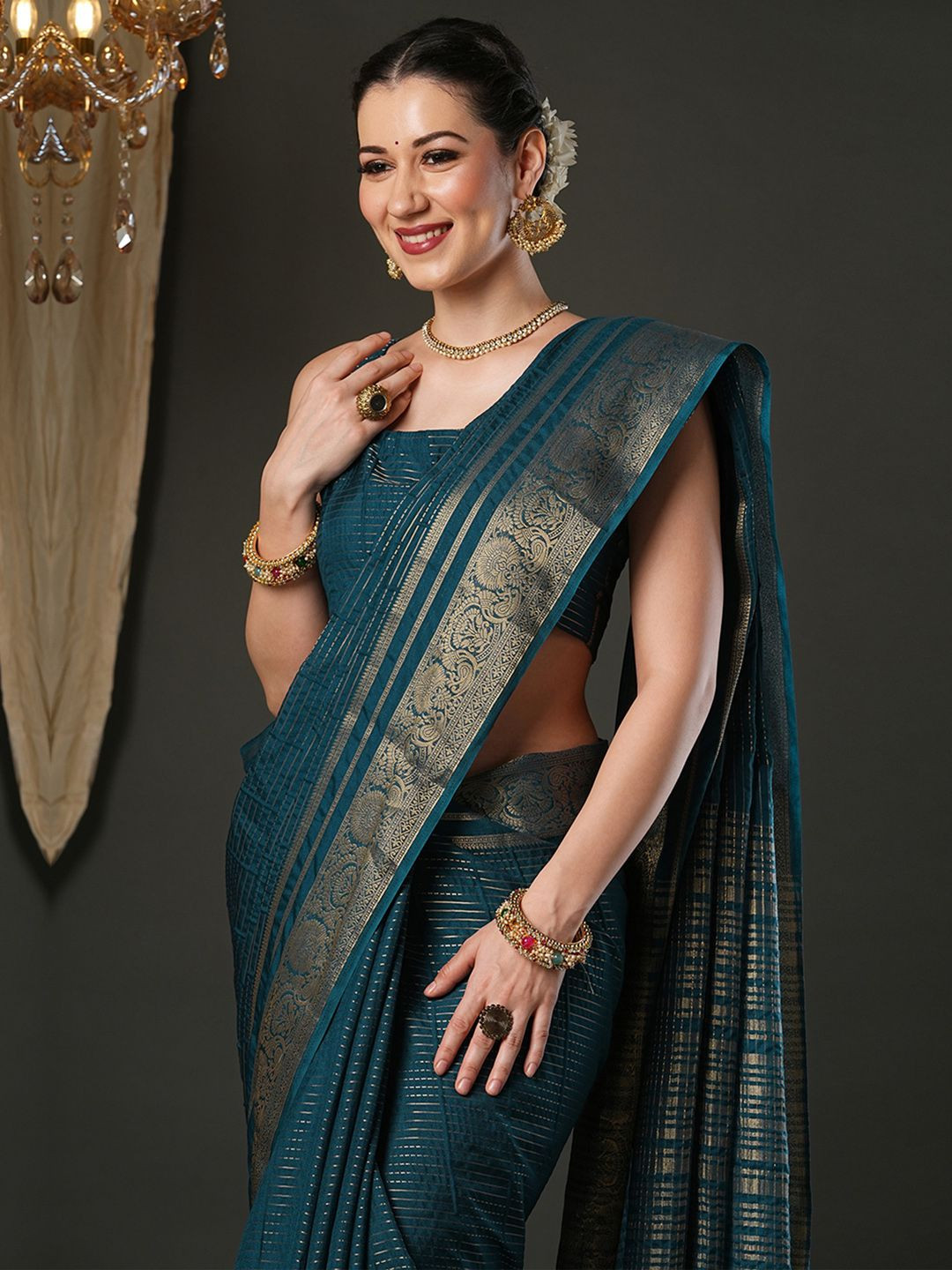 Anouk Woven Design Zari Banarasi Saree