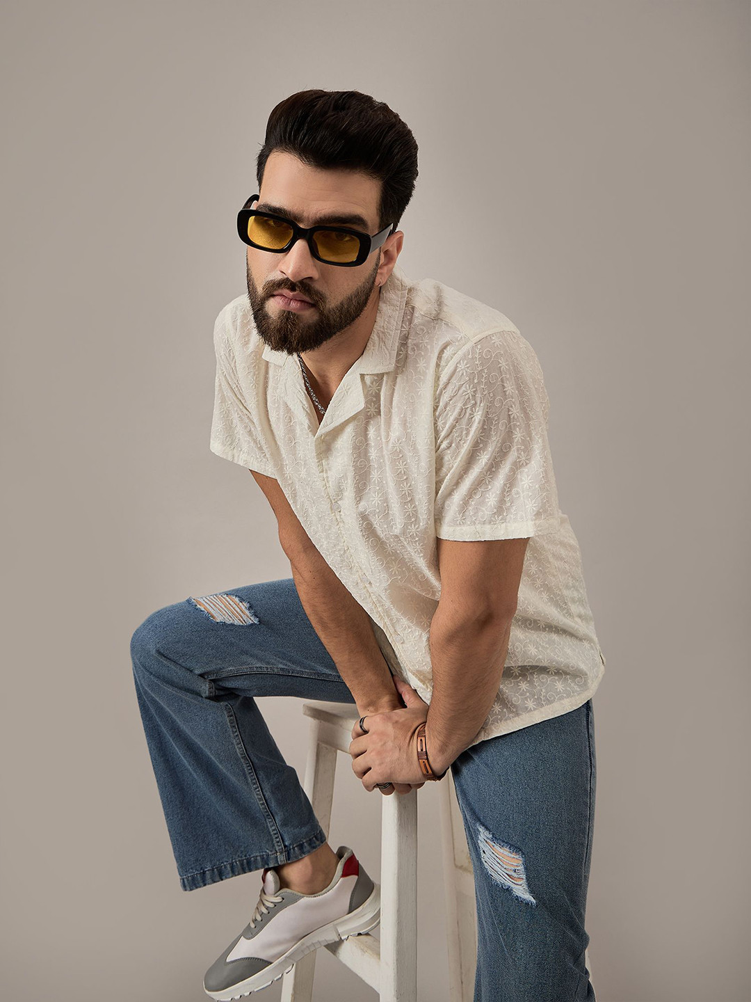 Anouk Men Opaque Striped Casual Shirt