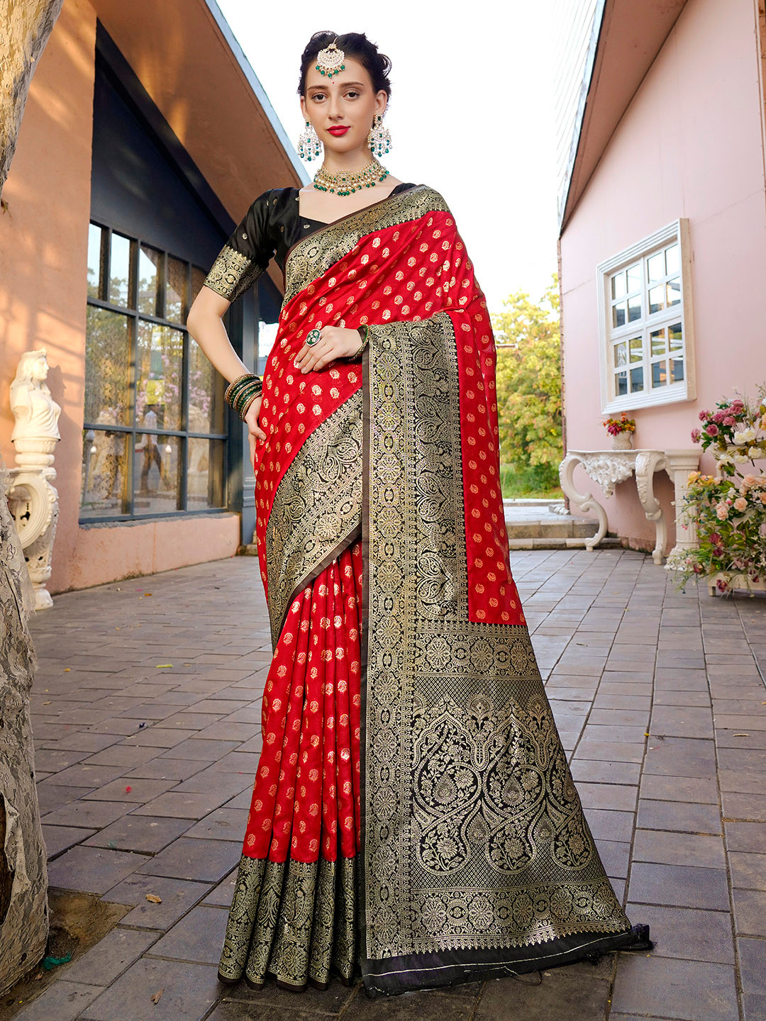Anouk Woven Design Zari Kanjeevaram Saree