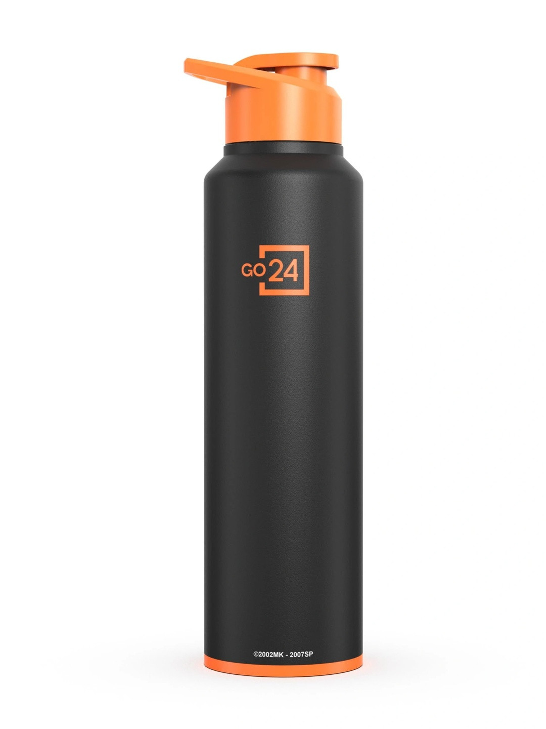 Go24 Black & Orange Single Stainless Steel Cartoon Characters Single Wall Vacuum Water Bottle