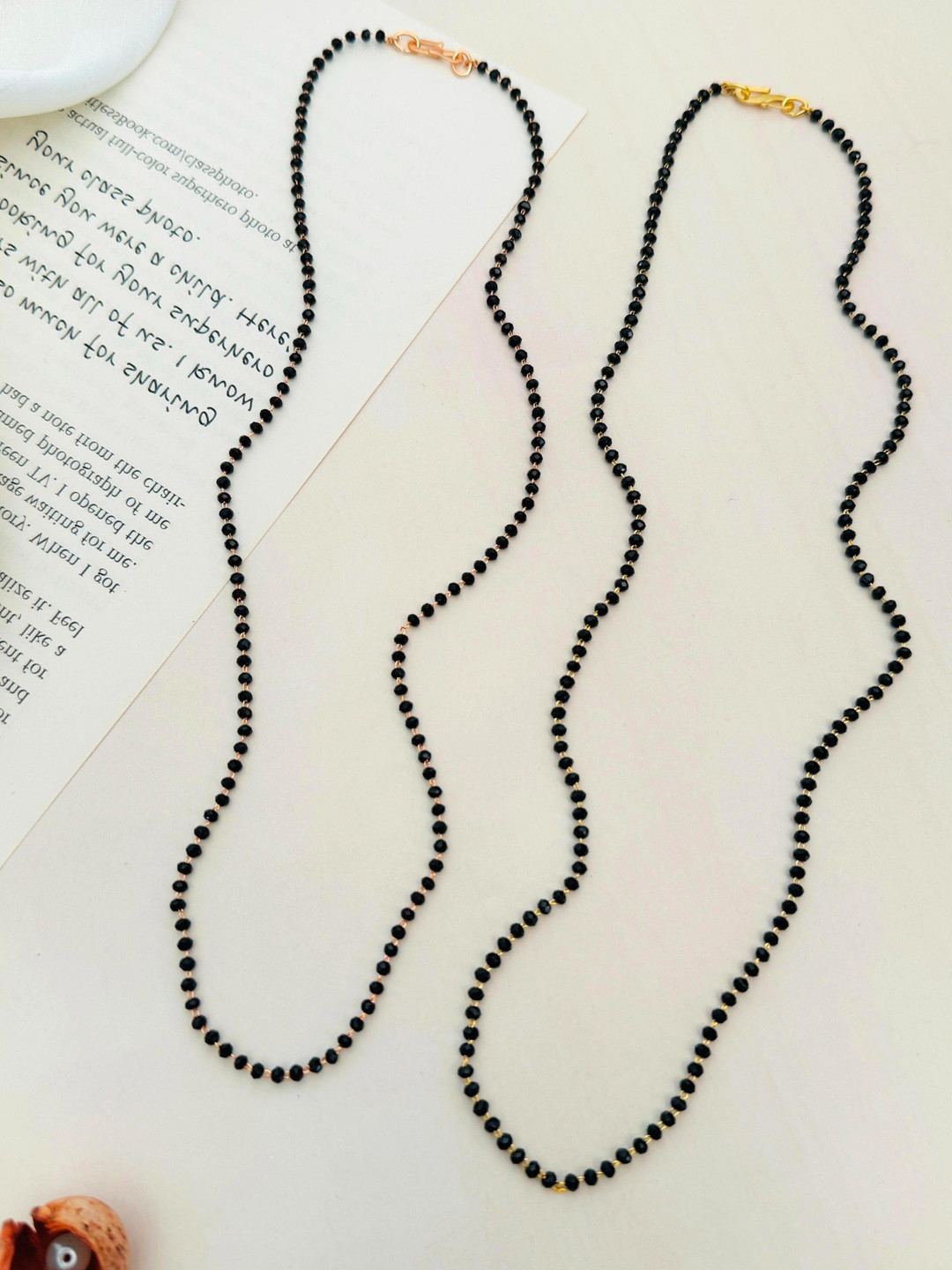 Anouk Set Of 2 Gold-Plated Beaded Mangalsutras