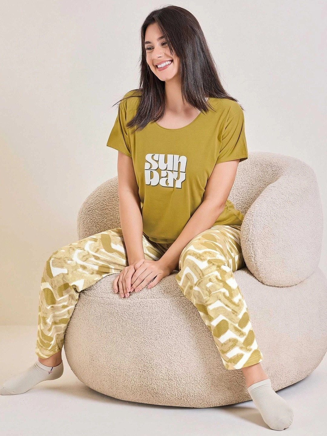 PRINCESS NIGHTWEAR Women Printed Night suit