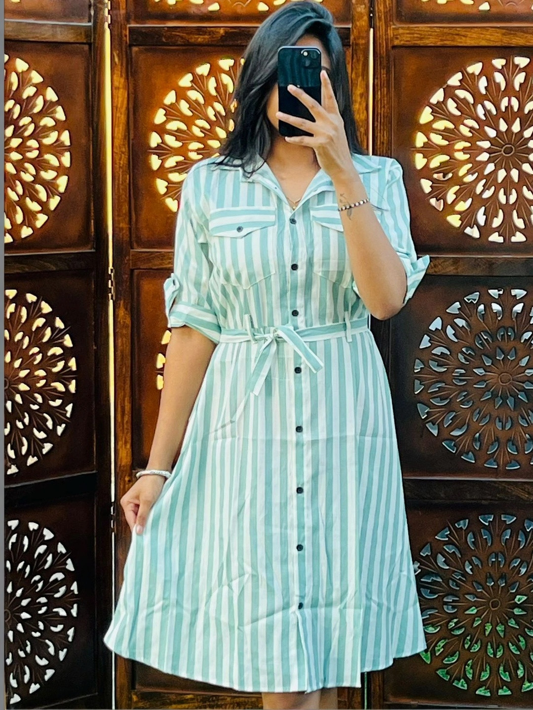 2013 USK COLLECTION Striped Shirt Dress