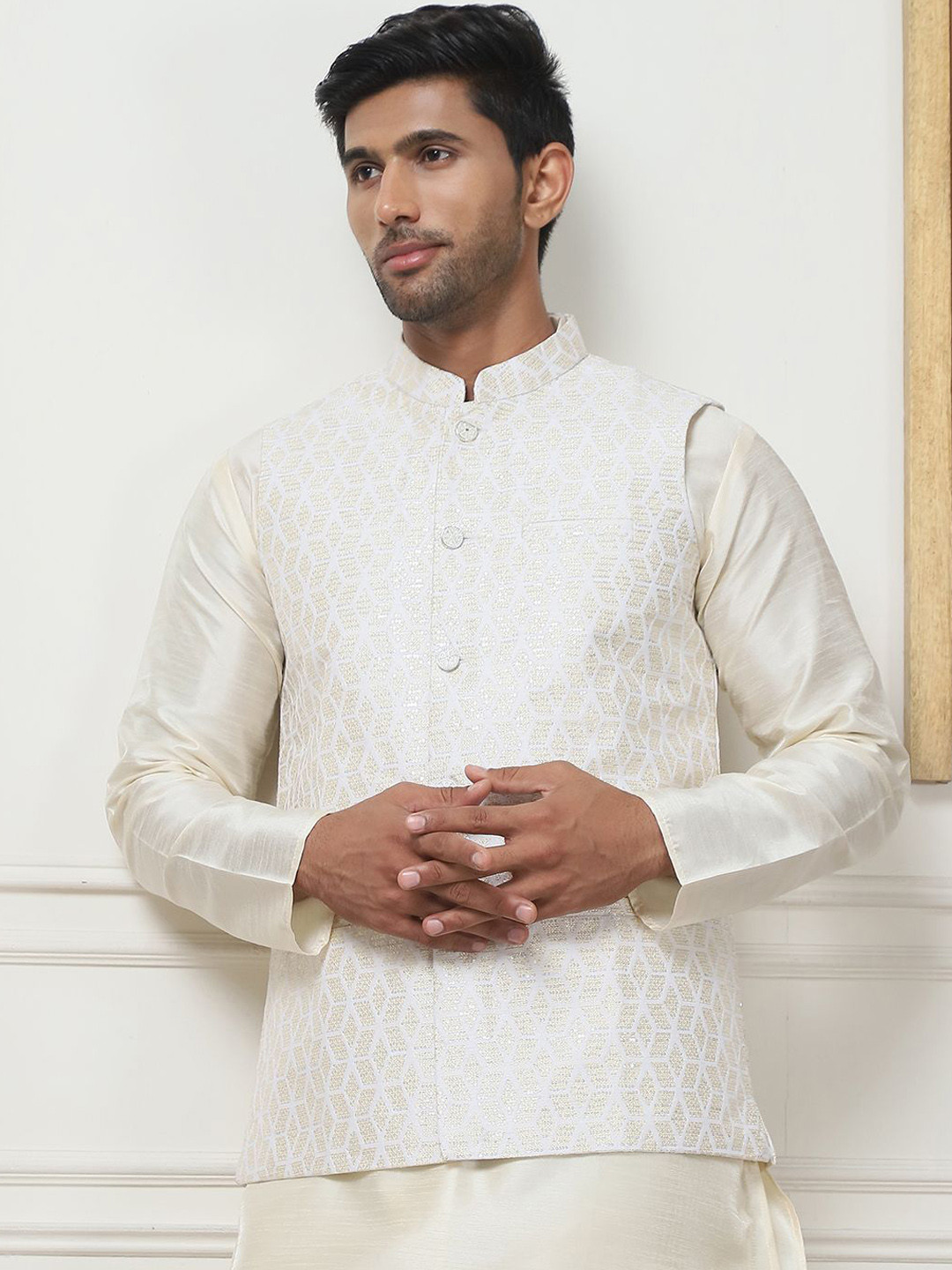 Anouk Woven Design Nehru Jacket