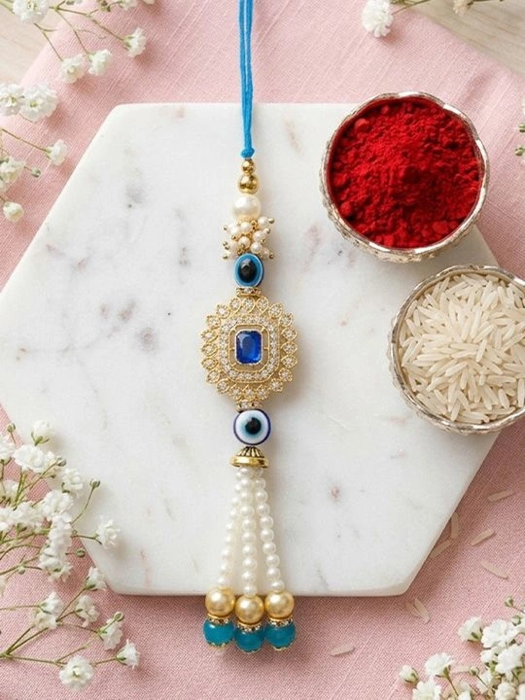 ASIDEA Lumba Rakhi With Roli & Chawal