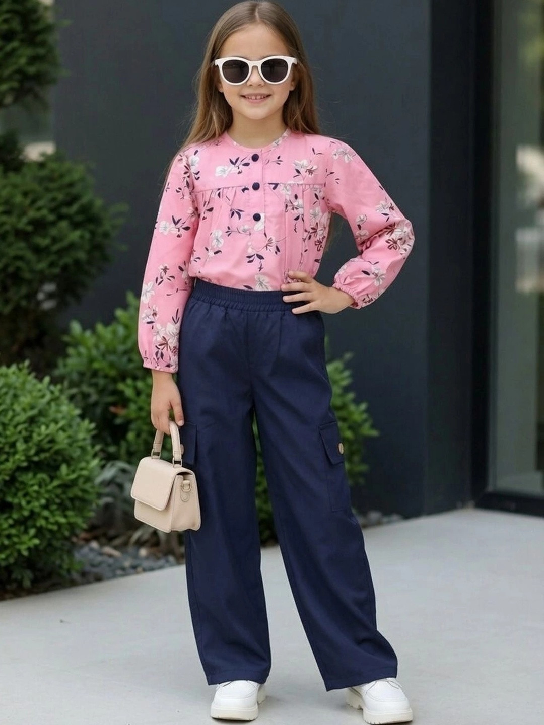 Cutiekins Girls Printed Top with Trousers